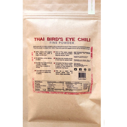 Thai Bird's Eye Chili Peppers Fine Powde