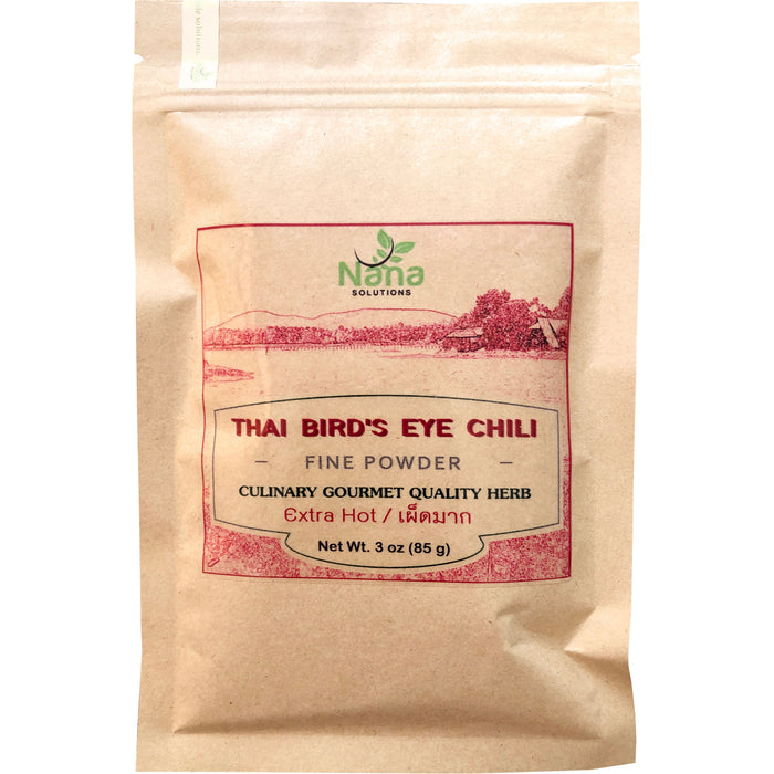 Thai Bird's Eye Chili Peppers Fine Powde