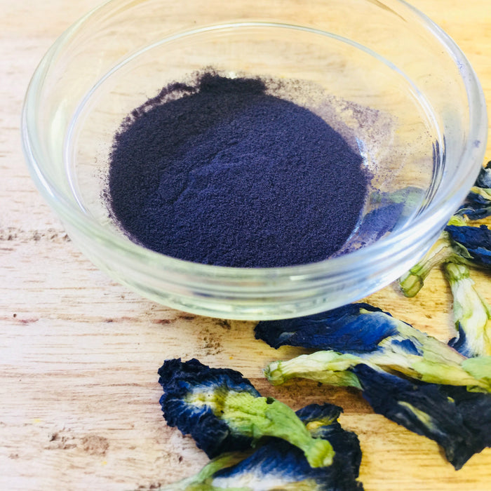 Butterfly Pea Flower Powder | 100% Organic, Authentic Thai Origin, Premium Culinary Grade | Caffeine-free Natural Energy & Focus Booster Anti-oxidant for Beverages, Smoothies, Baked Goods 8 oz